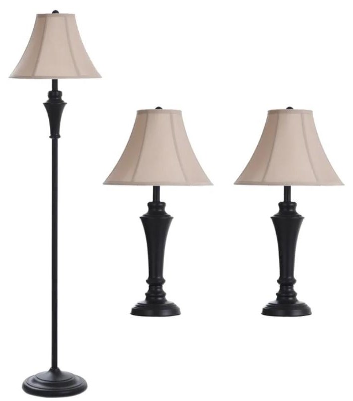 StyleCraft Lamps 41053370446900 Set of 3 Lamps Coconis Furniture